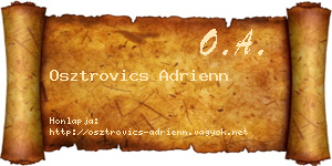 Osztrovics Adrienn névjegykártya
